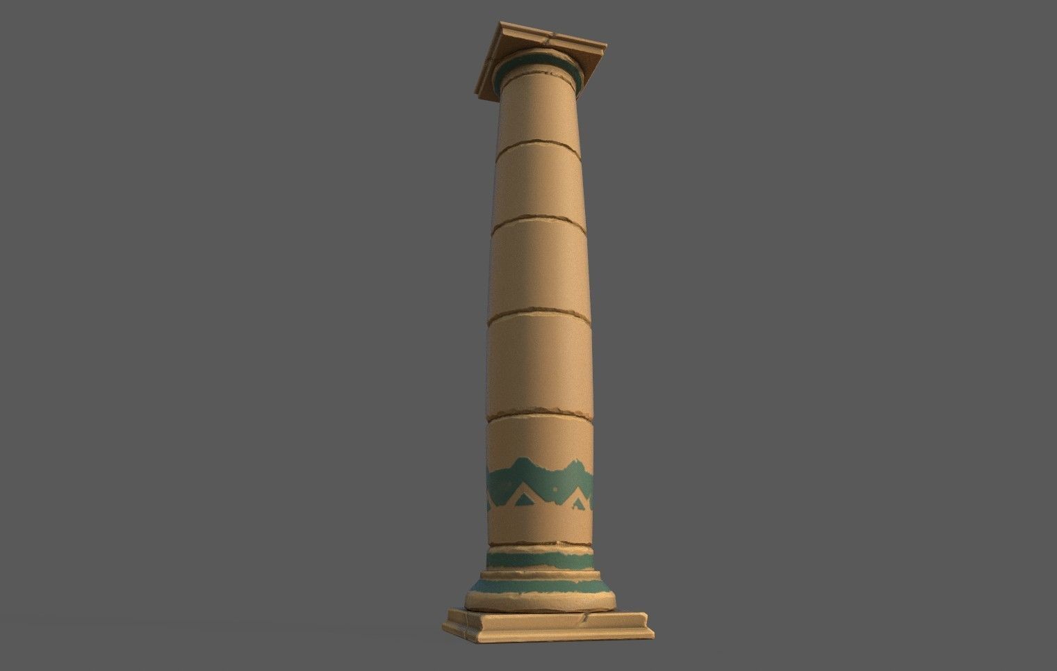Stylized Sand Pillar Low-poly 3D model_4
