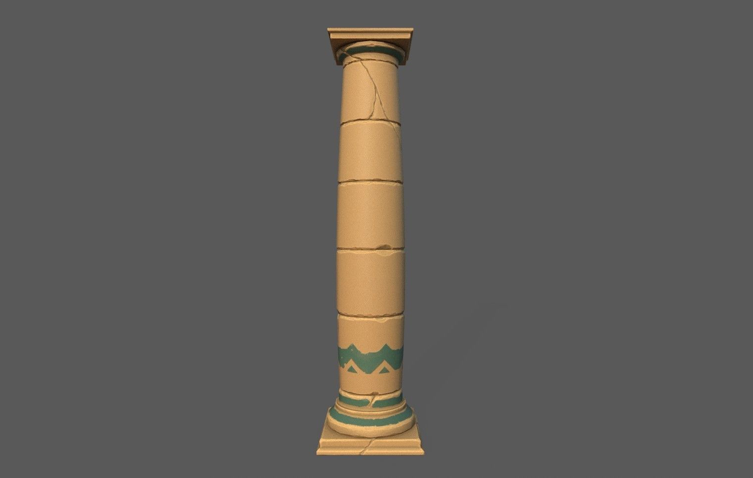 Stylized Sand Pillar Low-poly 3D model_7