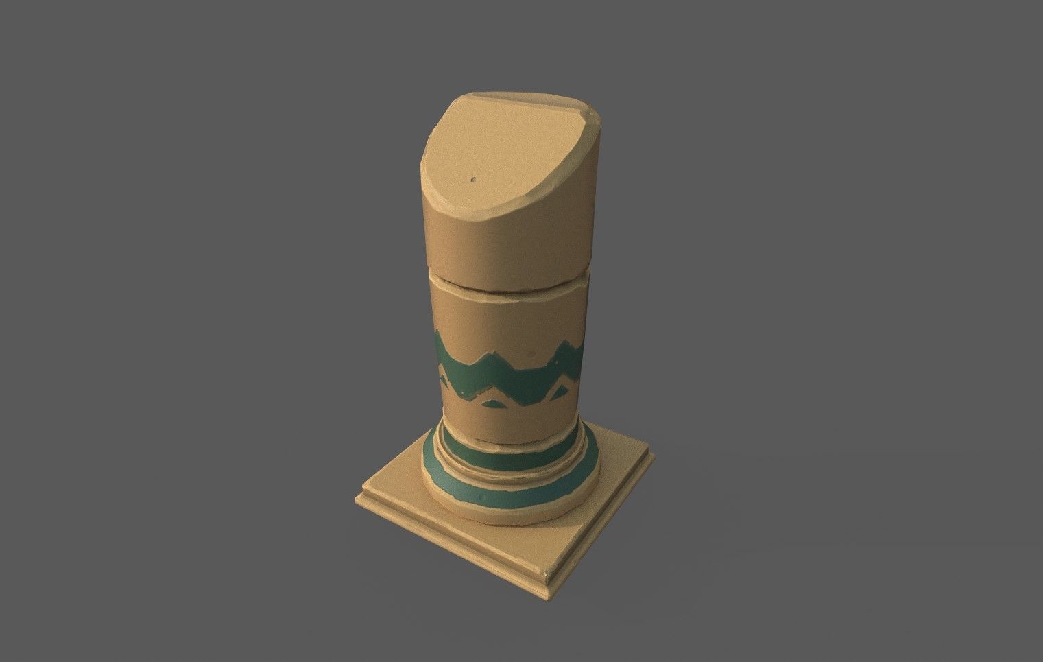 Stylized Sand Pillar Low-poly 3D model_11