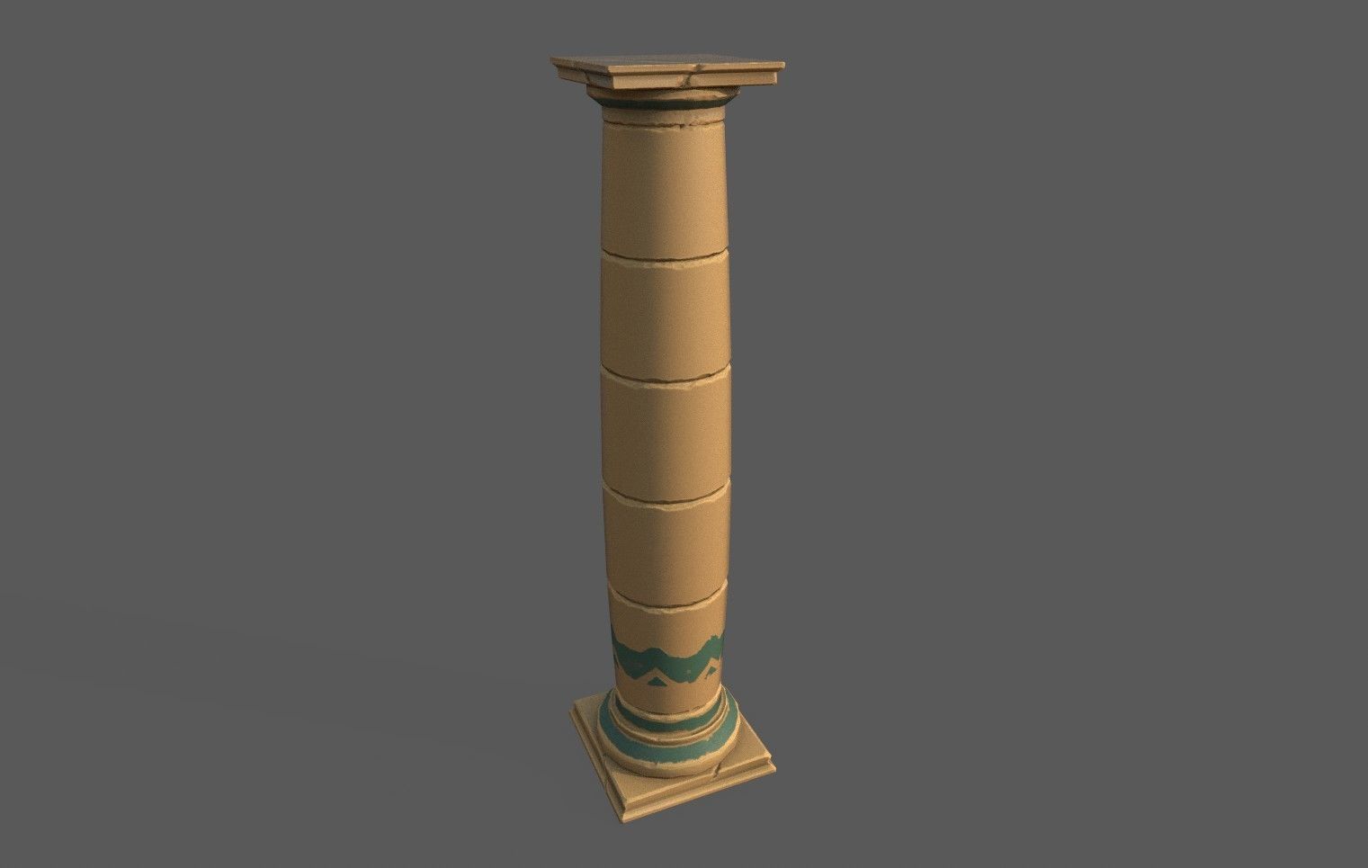 Stylized Sand Pillar Low-poly 3D model_8