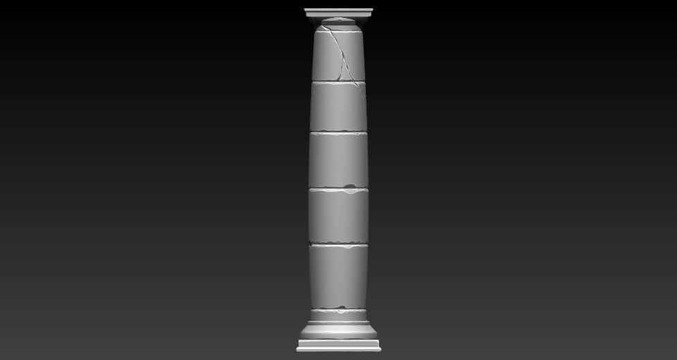 Stylized Sand Pillar Low-poly 3D model_16