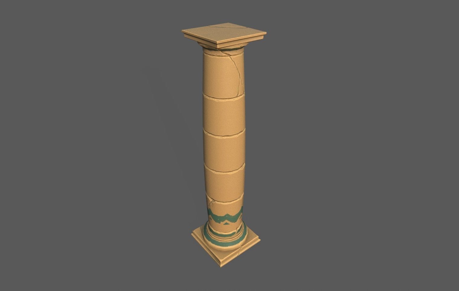 Stylized Sand Pillar Low-poly 3D model_9