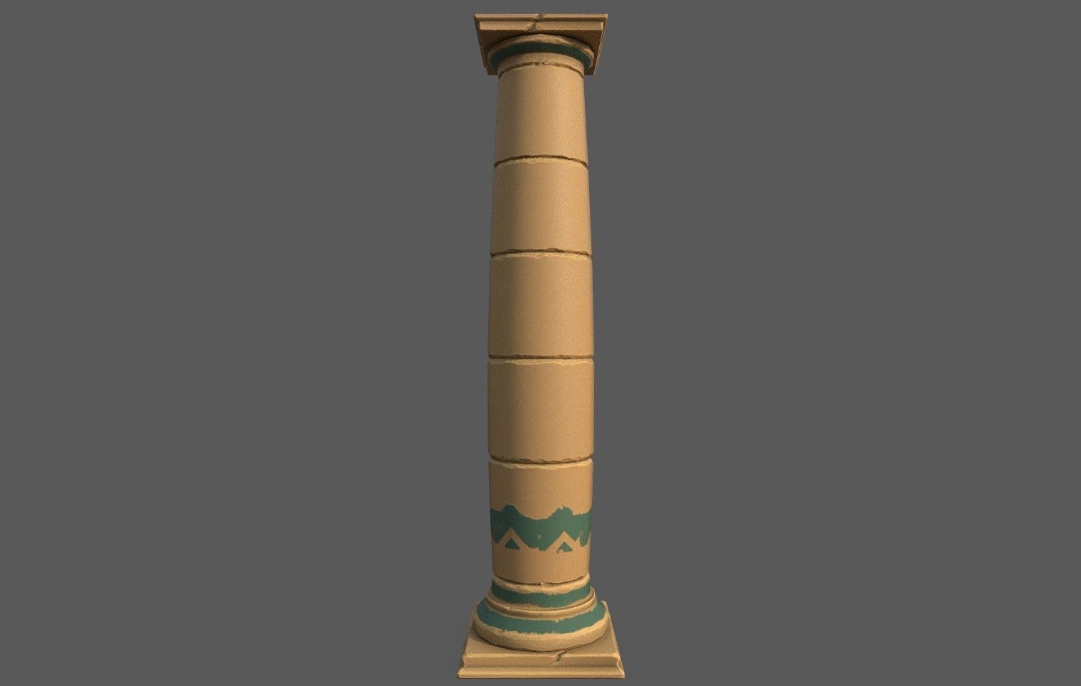 Stylized Sand Pillar Low-poly 3D model_5