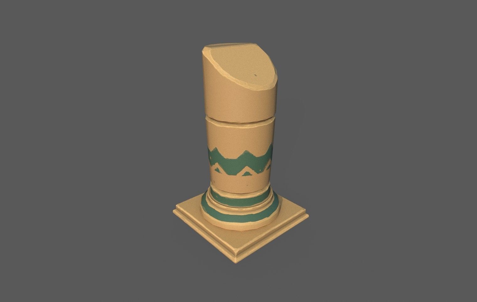 Stylized Sand Pillar Low-poly 3D model_13