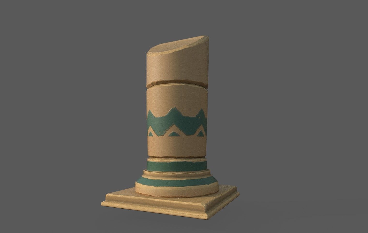 Stylized Sand Pillar Low-poly 3D model_12