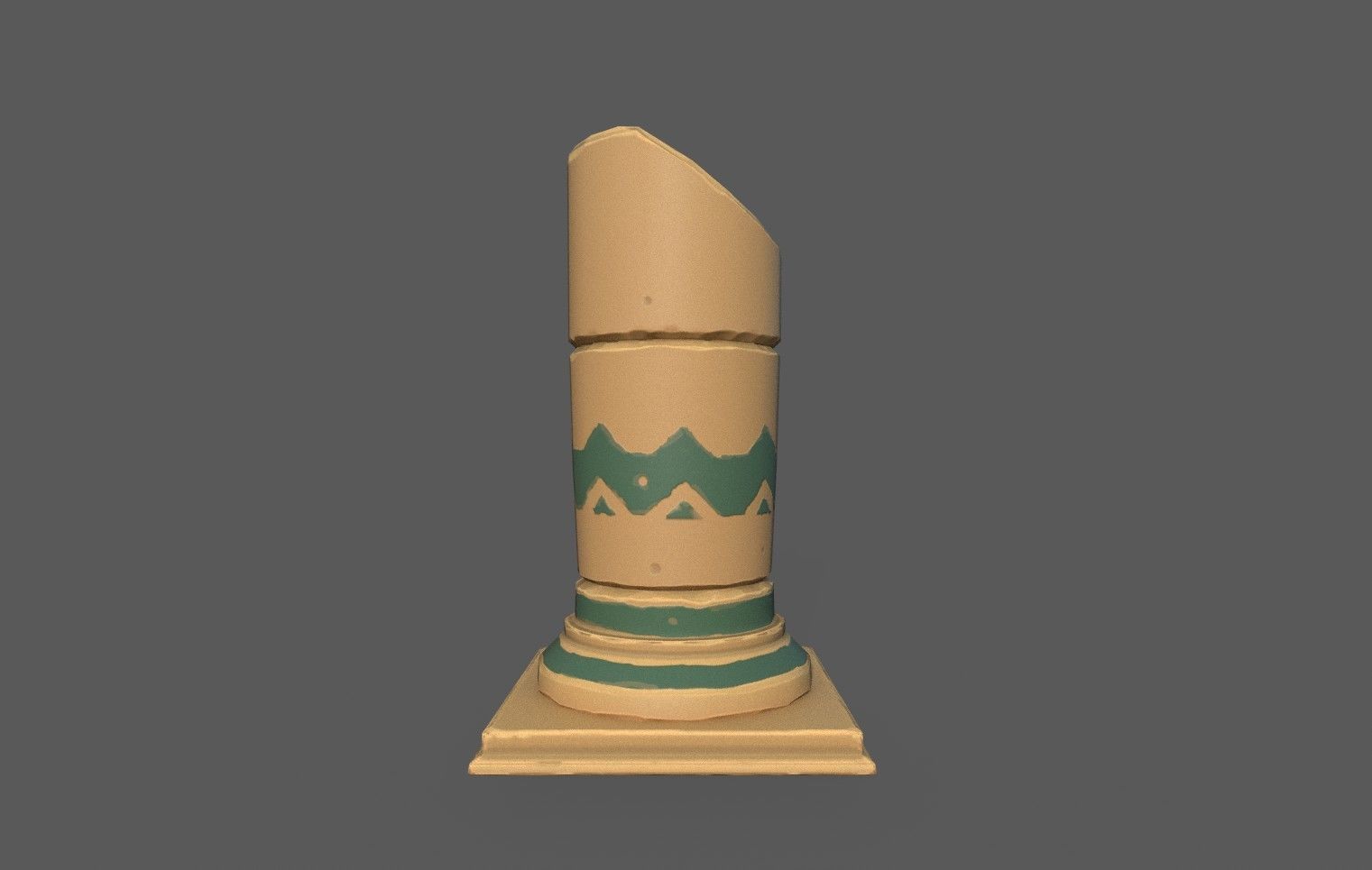 Stylized Sand Pillar Low-poly 3D model_10