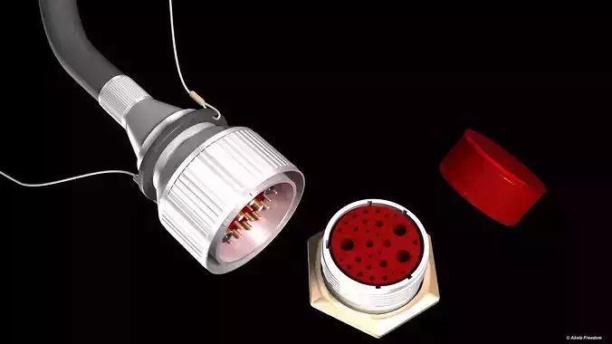 MIL-STD-1760 Connector 3D model
