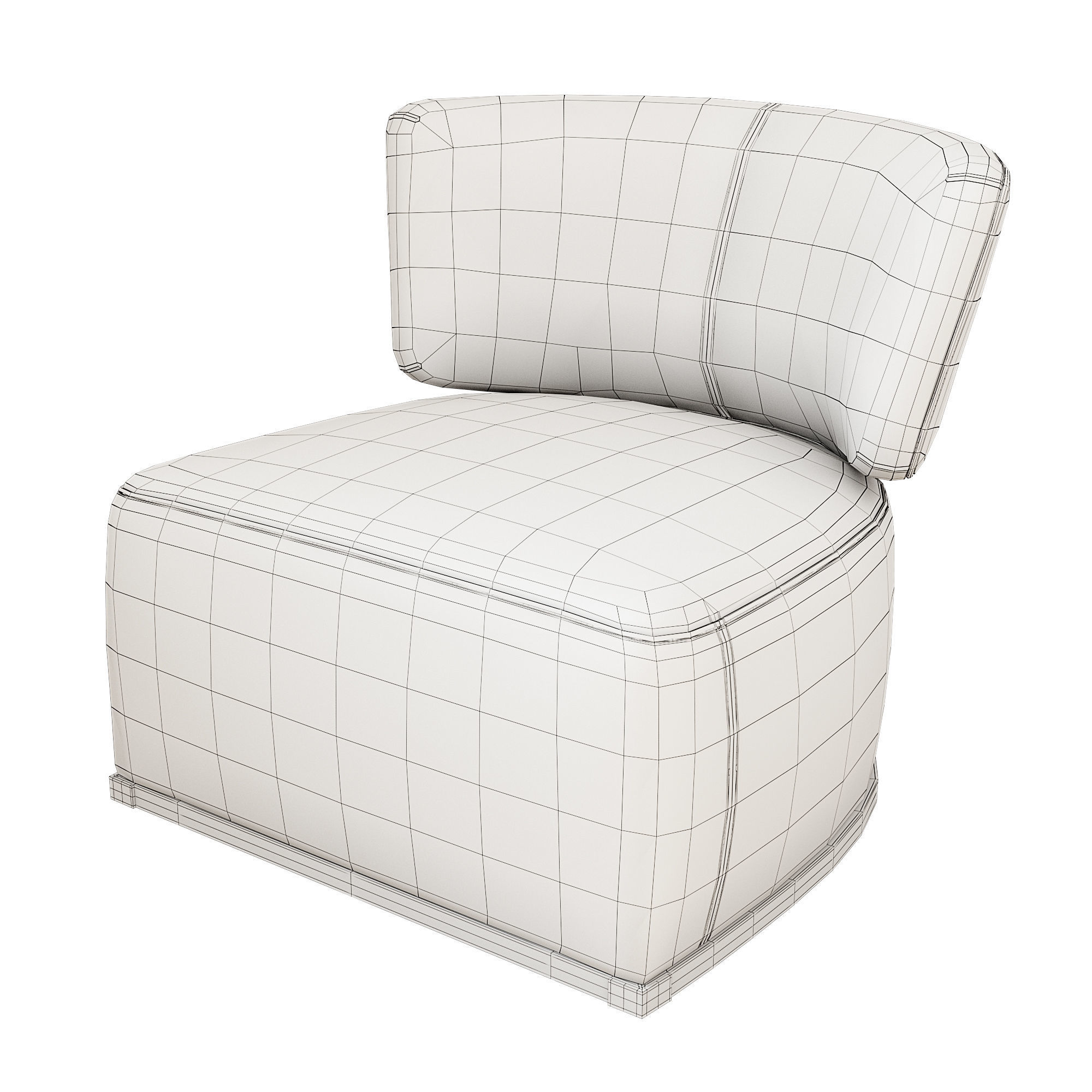 Amoenus Armchair Low-poly 3D model_8