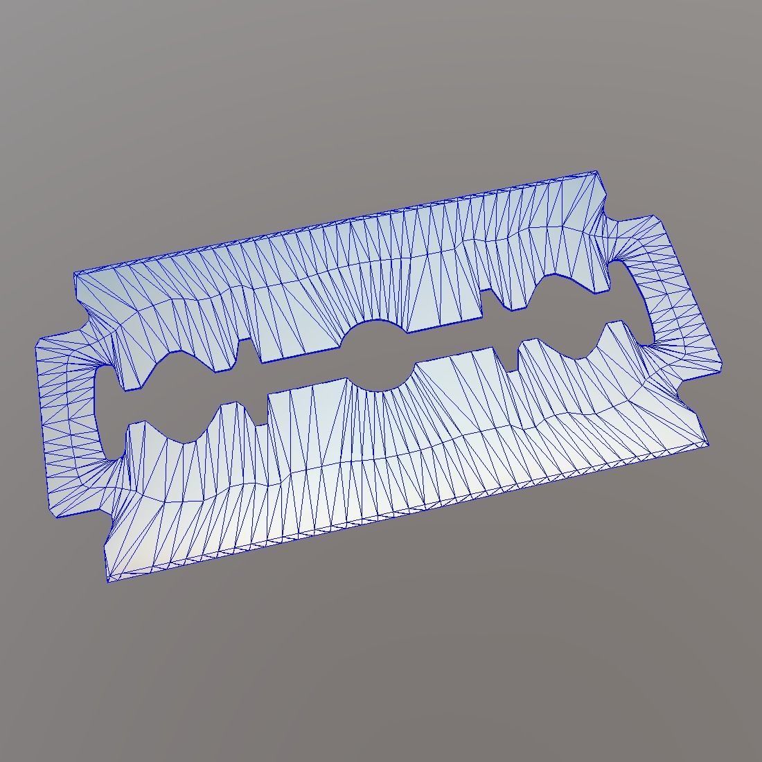 Razor Blade Low-poly 3D model_1