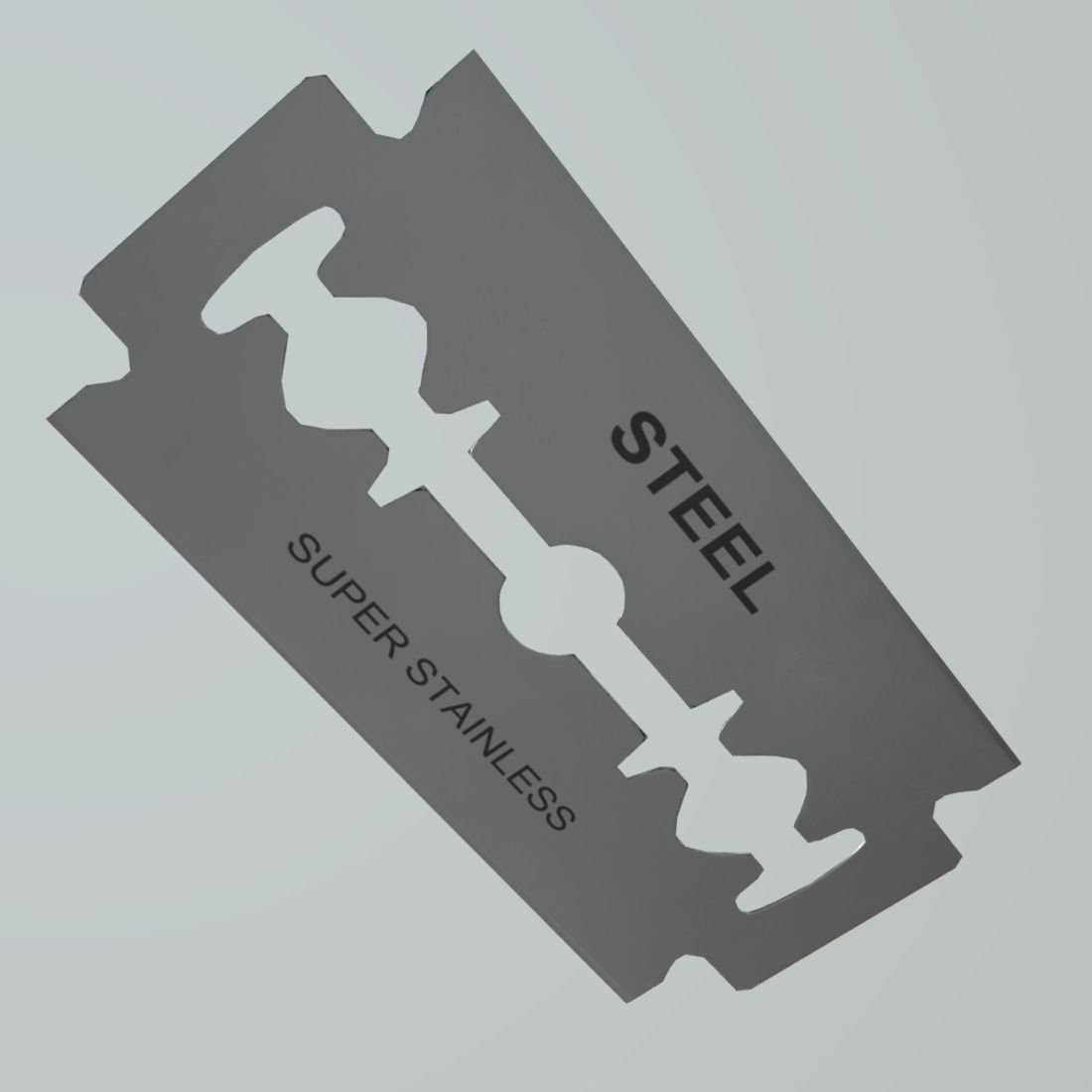 Razor Blade Low-poly 3D model_7