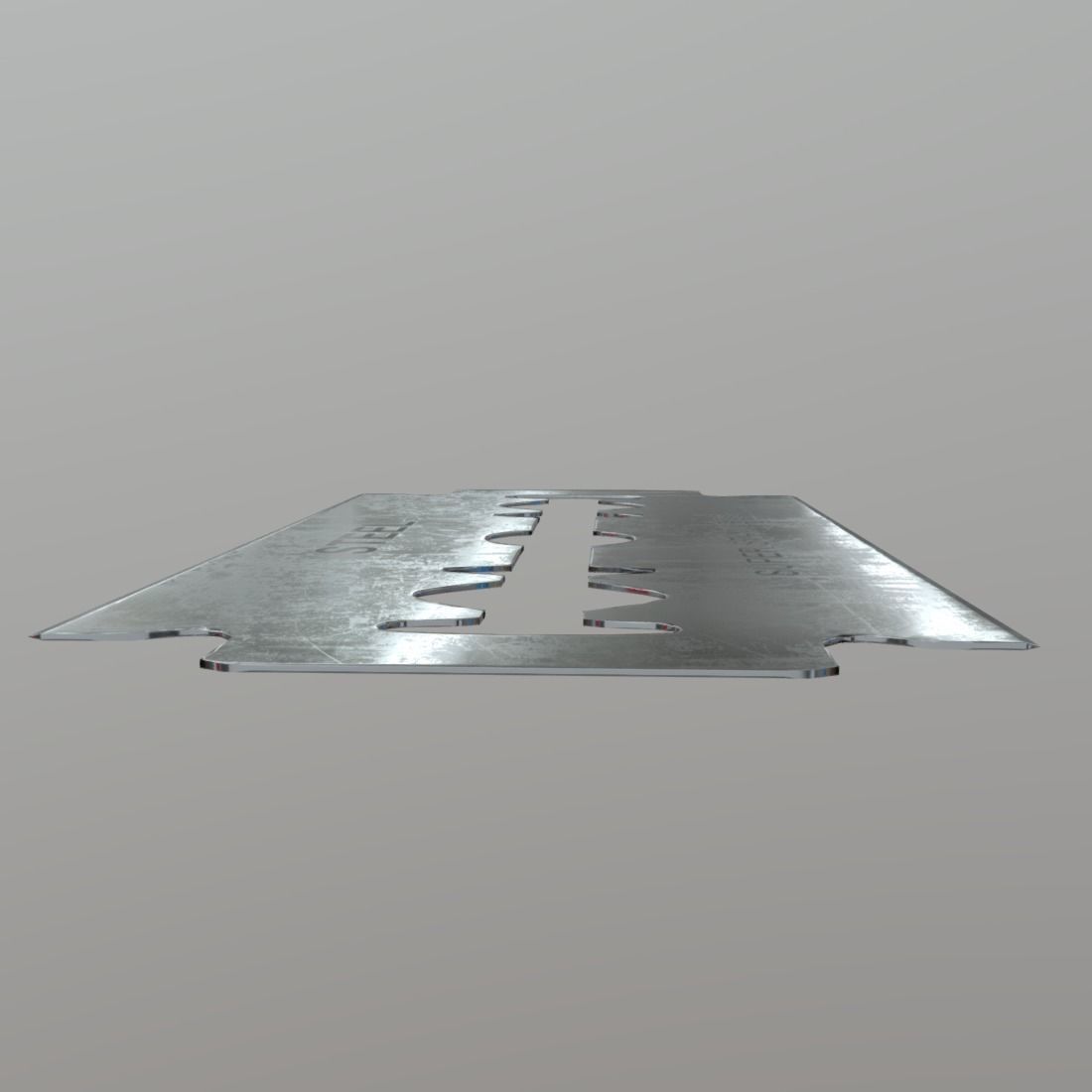 Razor Blade Low-poly 3D model_6