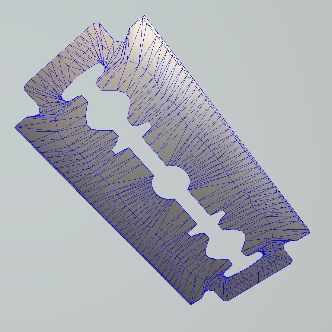 Razor Blade Low-poly 3D model_8