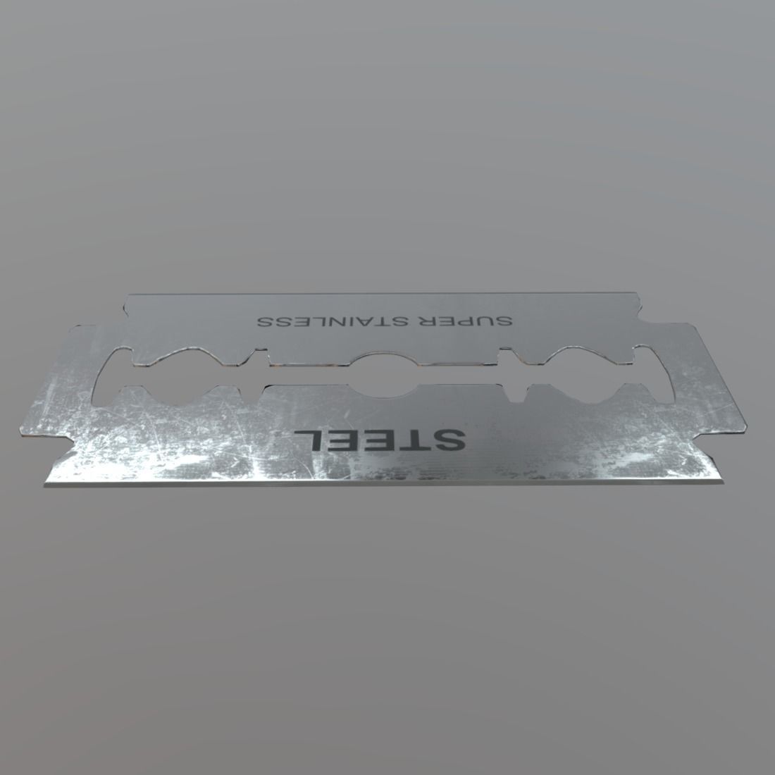 Razor Blade Low-poly 3D model_5