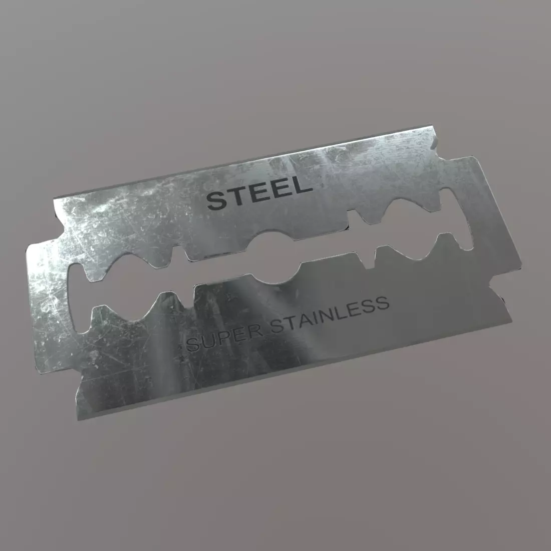Razor Blade Low-poly 3D model_0