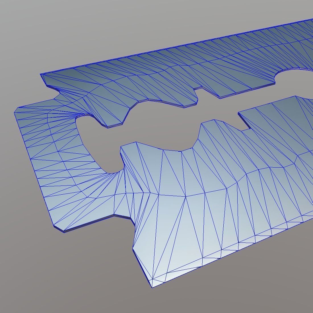 Razor Blade Low-poly 3D model_10