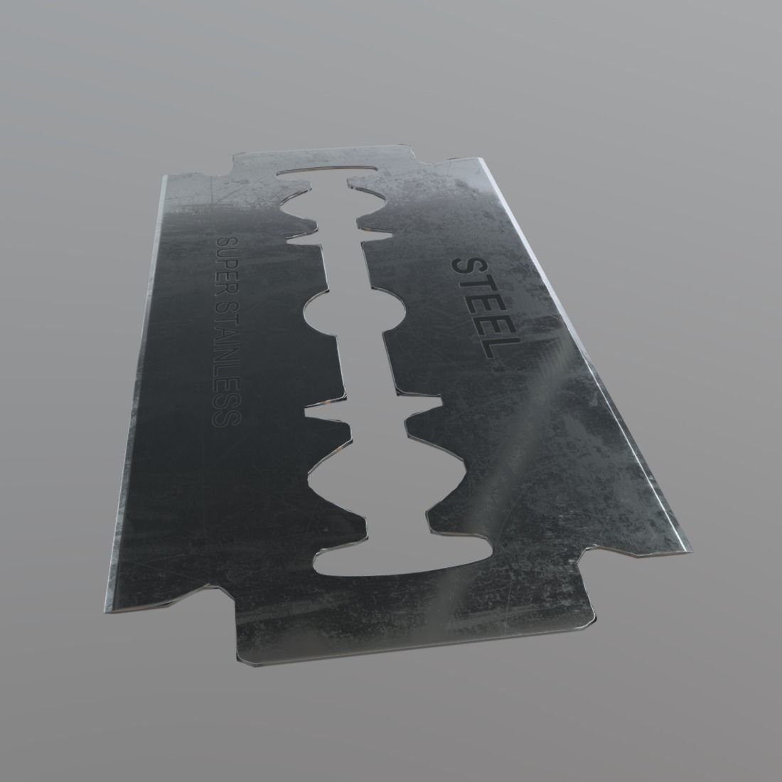 Razor Blade Low-poly 3D model_3