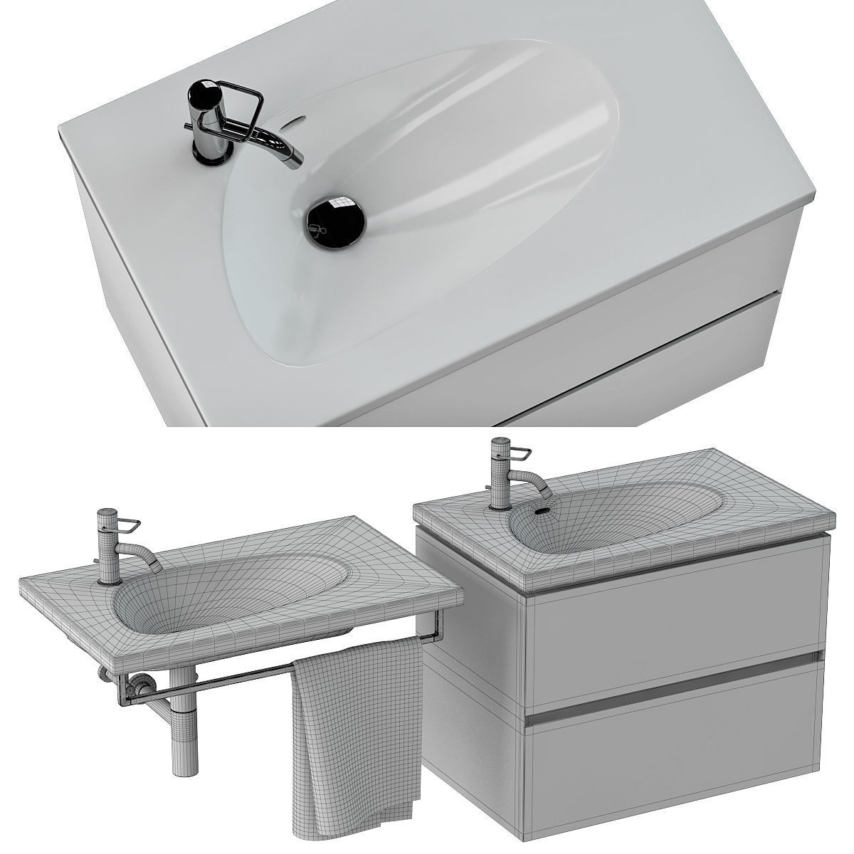 Laufen  PALOMBA washbowl Part 1 3D model_2