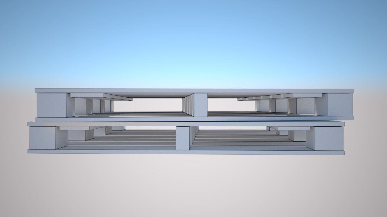 Wooden Pallet Low Poly High Quality Low-poly 3D model_7