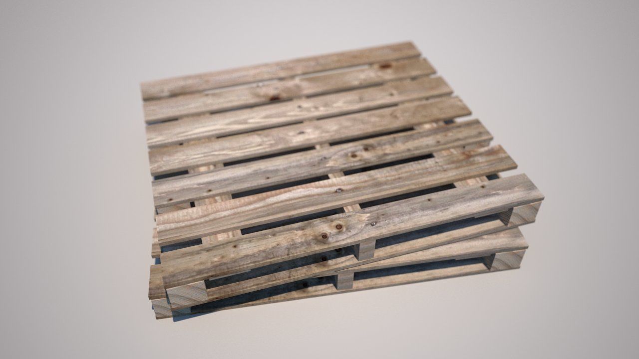 Wooden Pallet Low Poly High Quality Low-poly 3D model_2