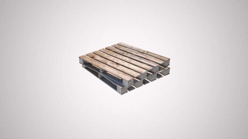 Wooden Pallet Low Poly High Quality Low-poly 3D model_4