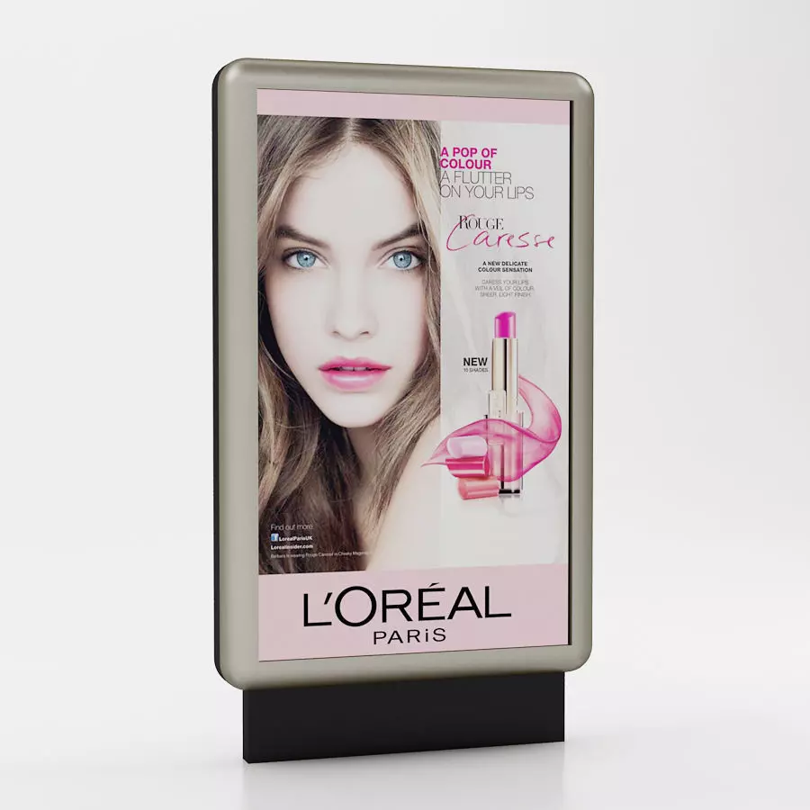 Advertising panel with 2 faces 01 3D model