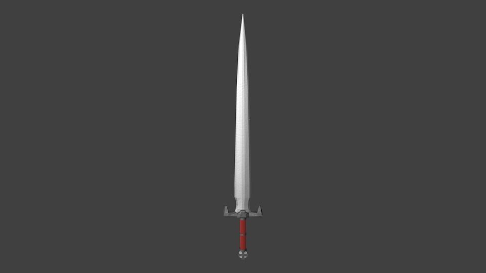 Steel sword 3D model_5