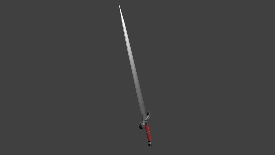 Steel sword 3D model_8