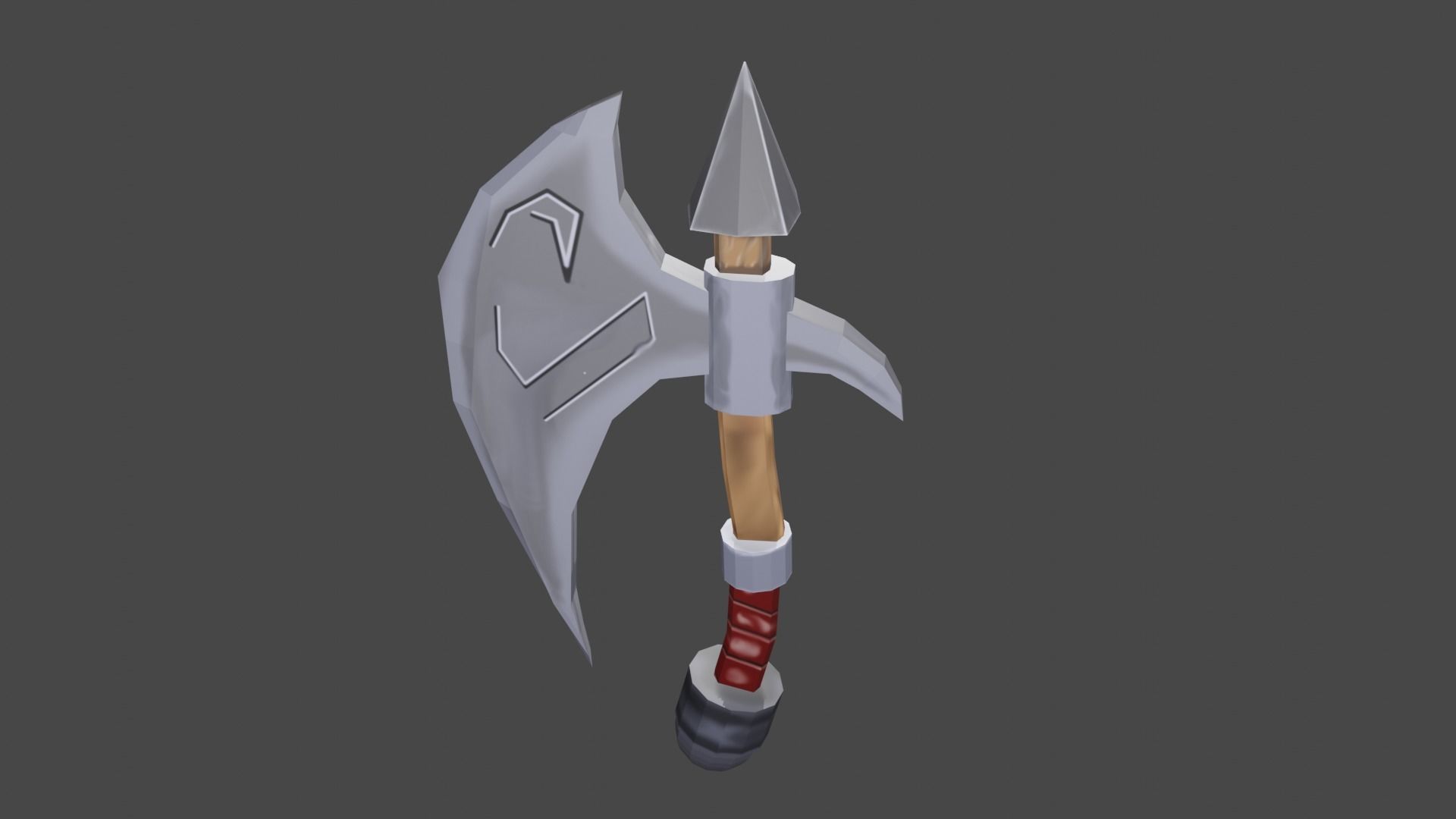 axe machado 3D model_11