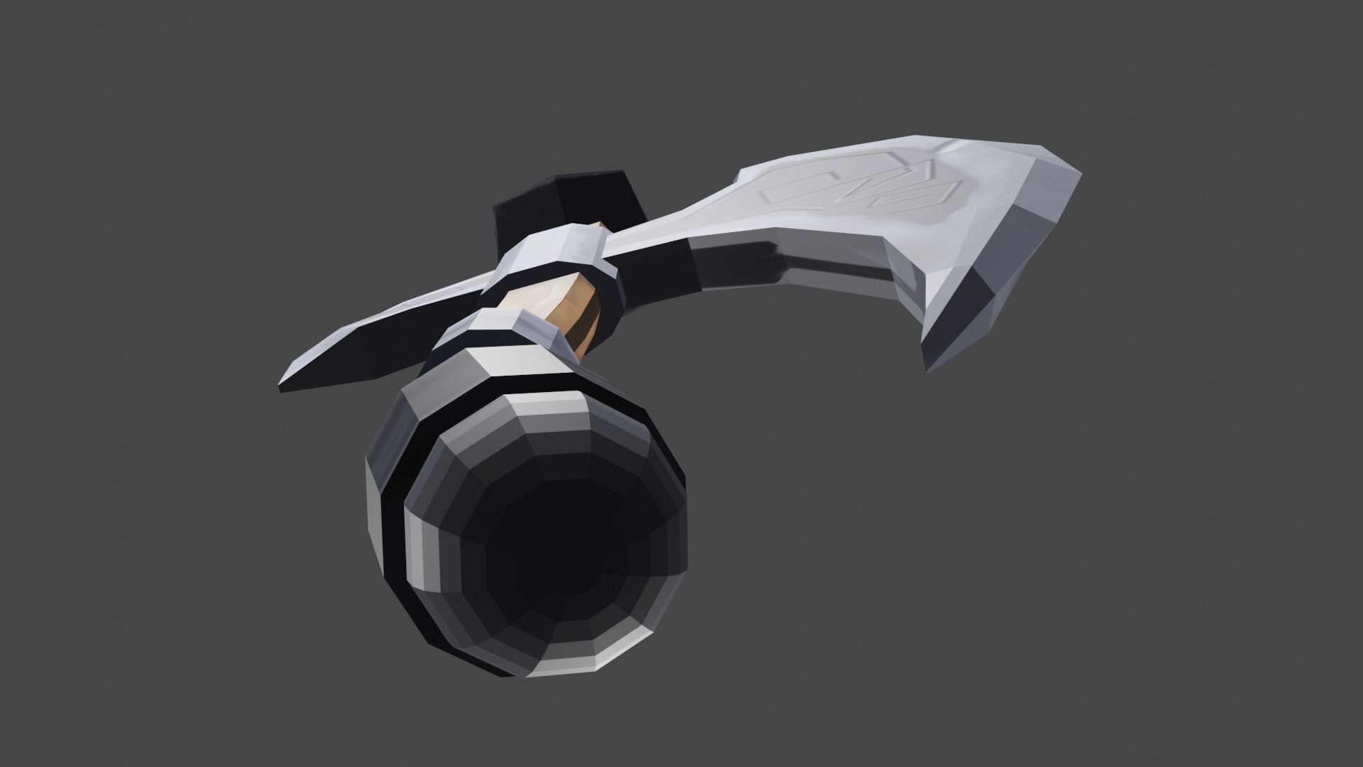 axe machado 3D model_7