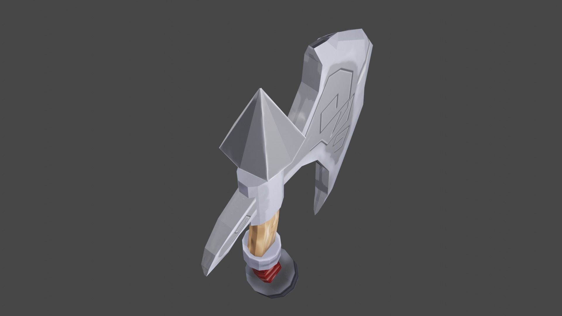 axe machado 3D model_5