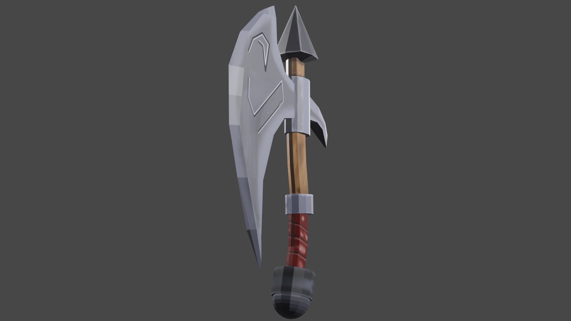 axe machado 3D model_12