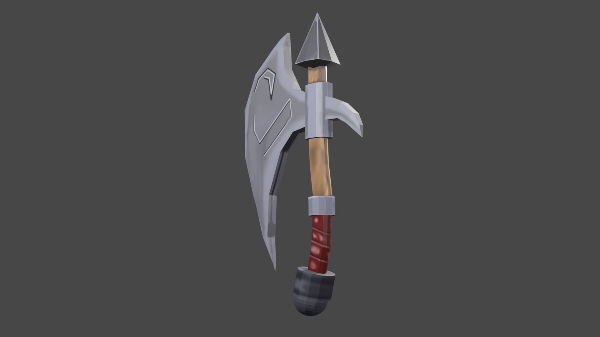 axe machado 3D model_18