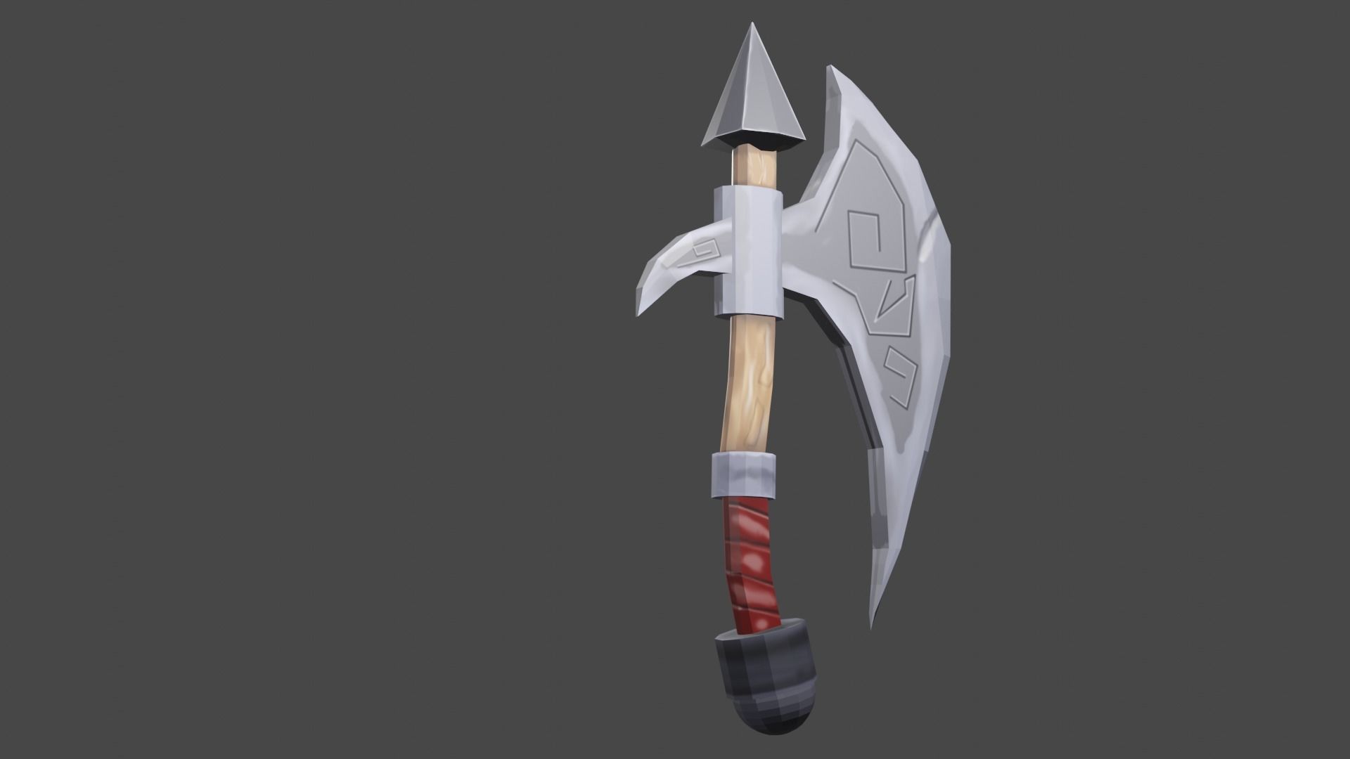 axe machado 3D model_15