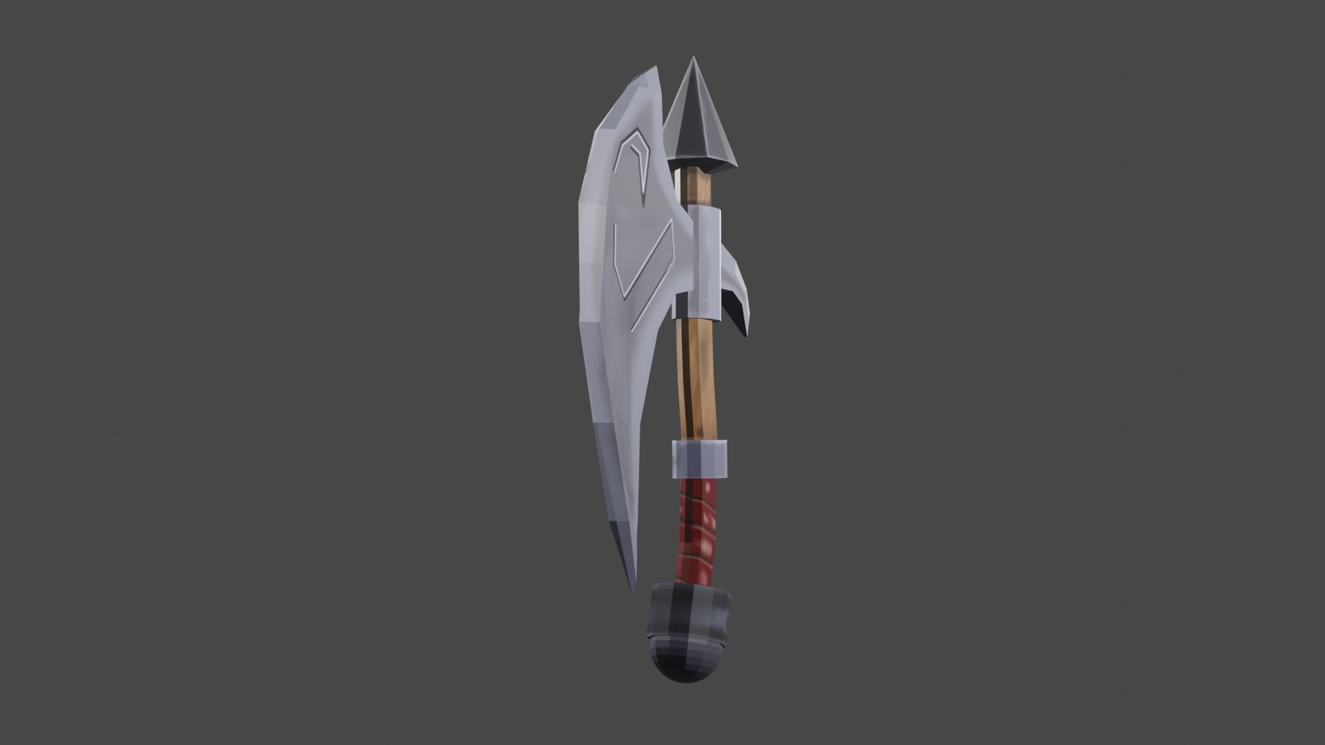 axe machado 3D model_1