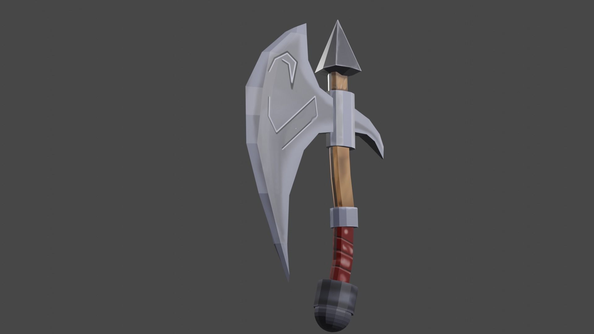 axe machado 3D model_10