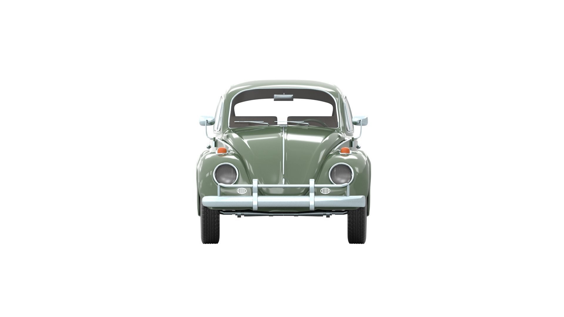 vw bug Low-poly 3D model_3