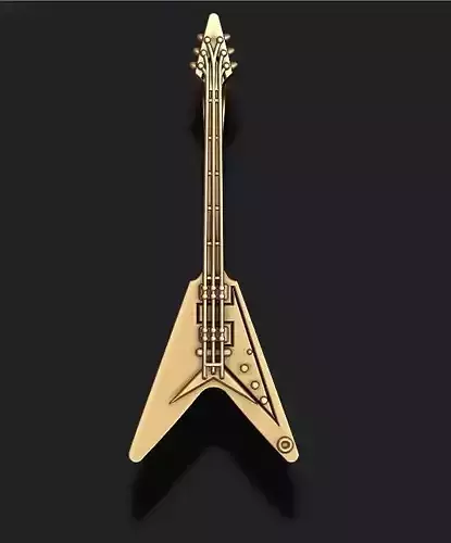 electric guitar pendant 3D print model