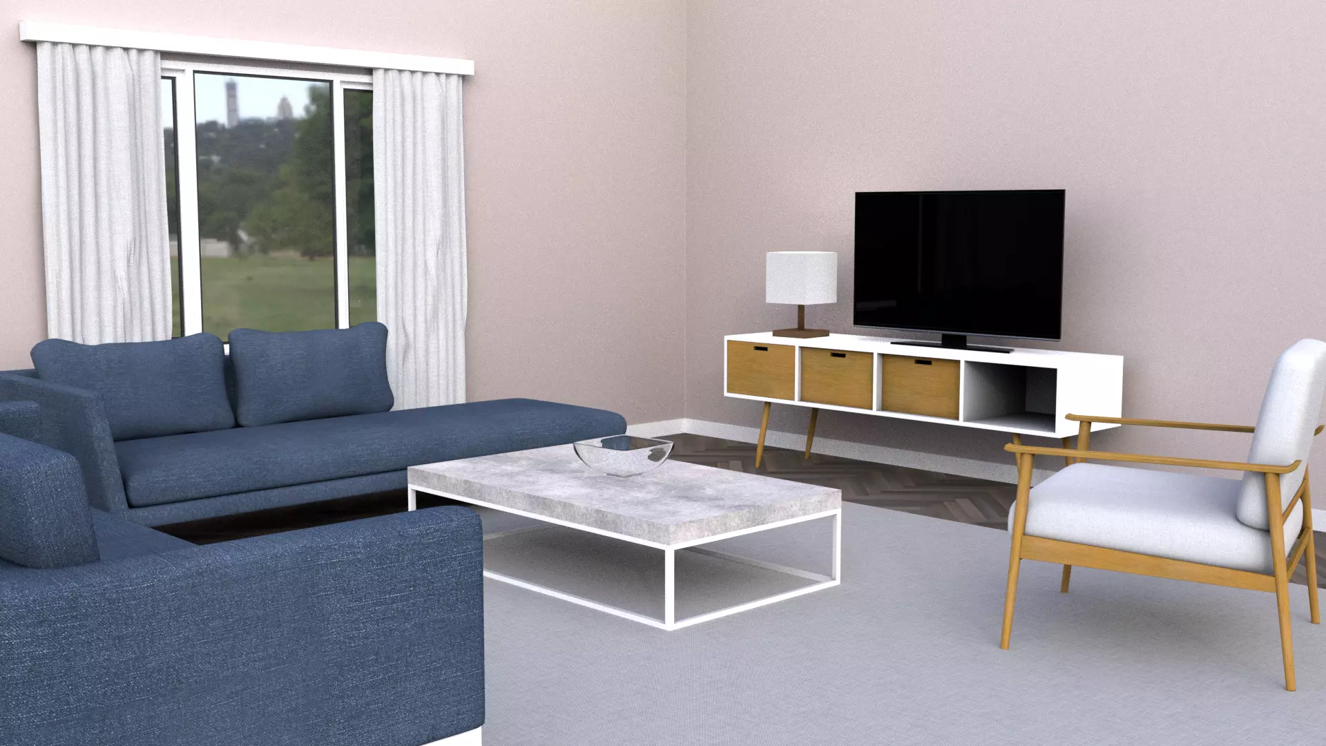 Contemporary Furniture Collection Free Free low-poly 3D model
