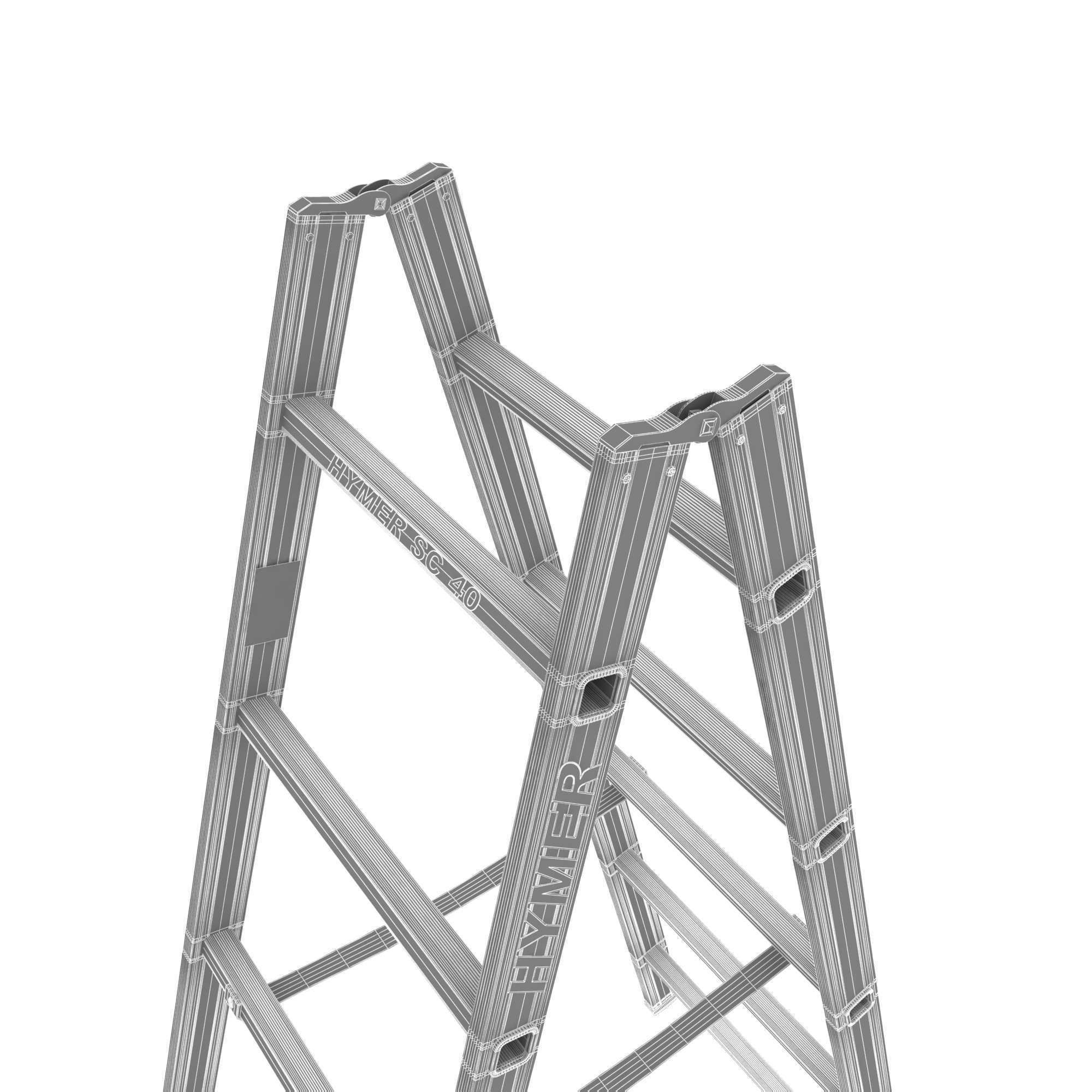 Hymer 4023 aluminium ladder 3d model 3D model_5