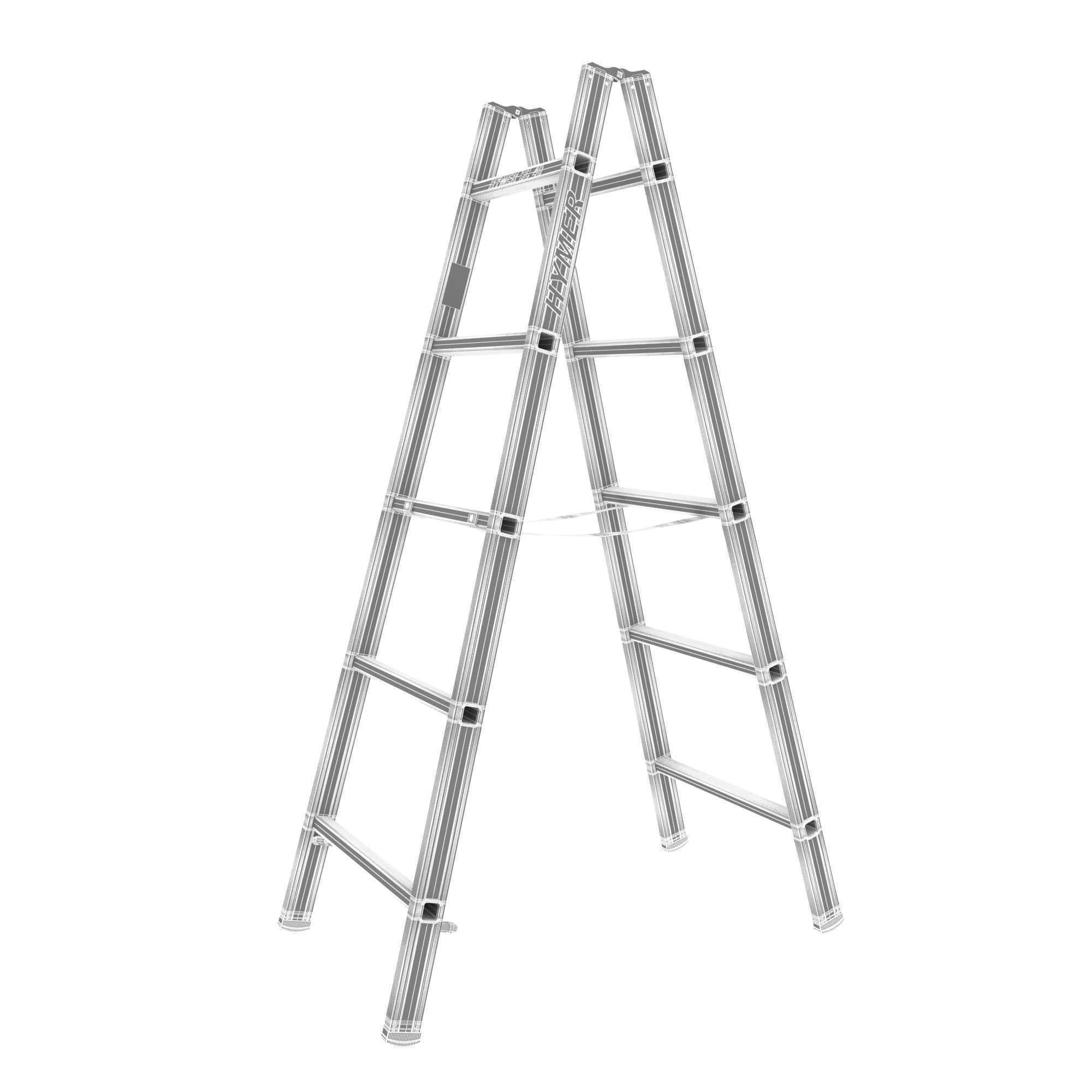 Hymer 4023 aluminium ladder 3d model 3D model_6
