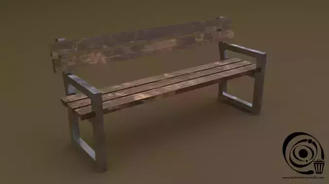 Bench 26 Low-poly 3D model