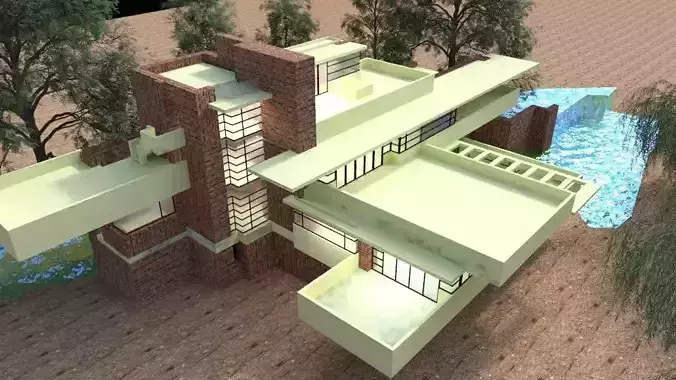 Falling Water house 3D model