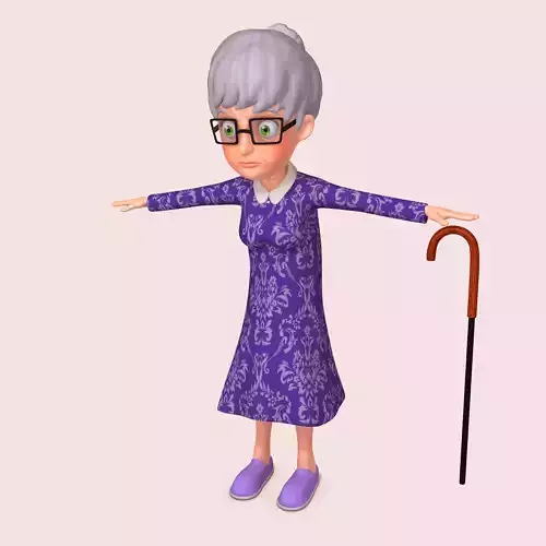 Cartoon Old Woman