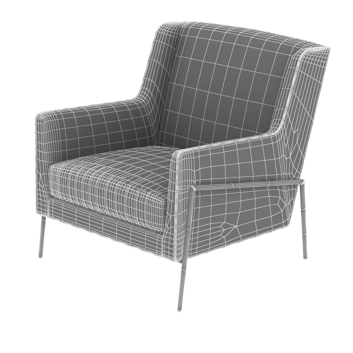 Restoration hardware PAGET WINGBACK CHAIR 3d model 3D model_6