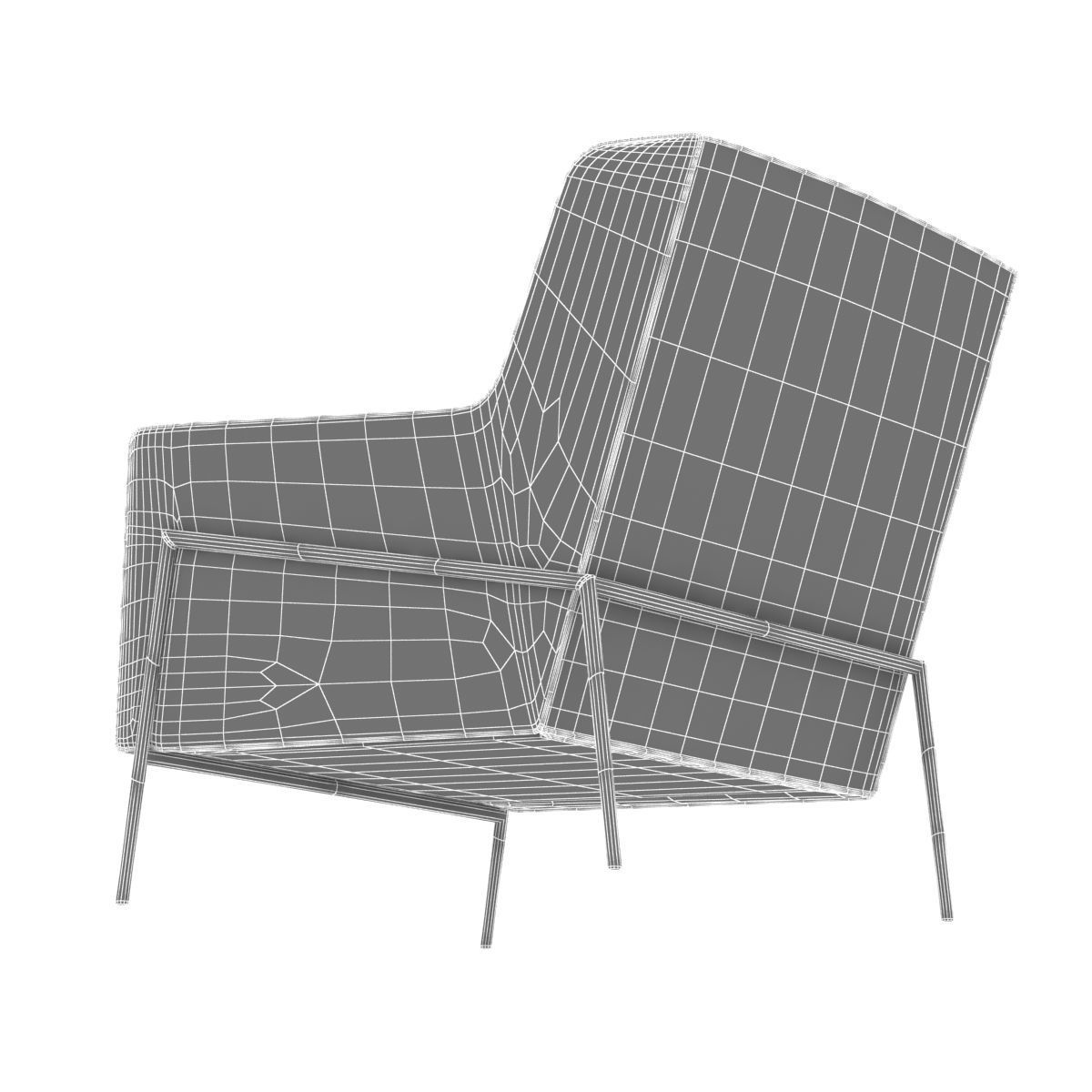 Restoration hardware PAGET WINGBACK CHAIR 3d model 3D model_8