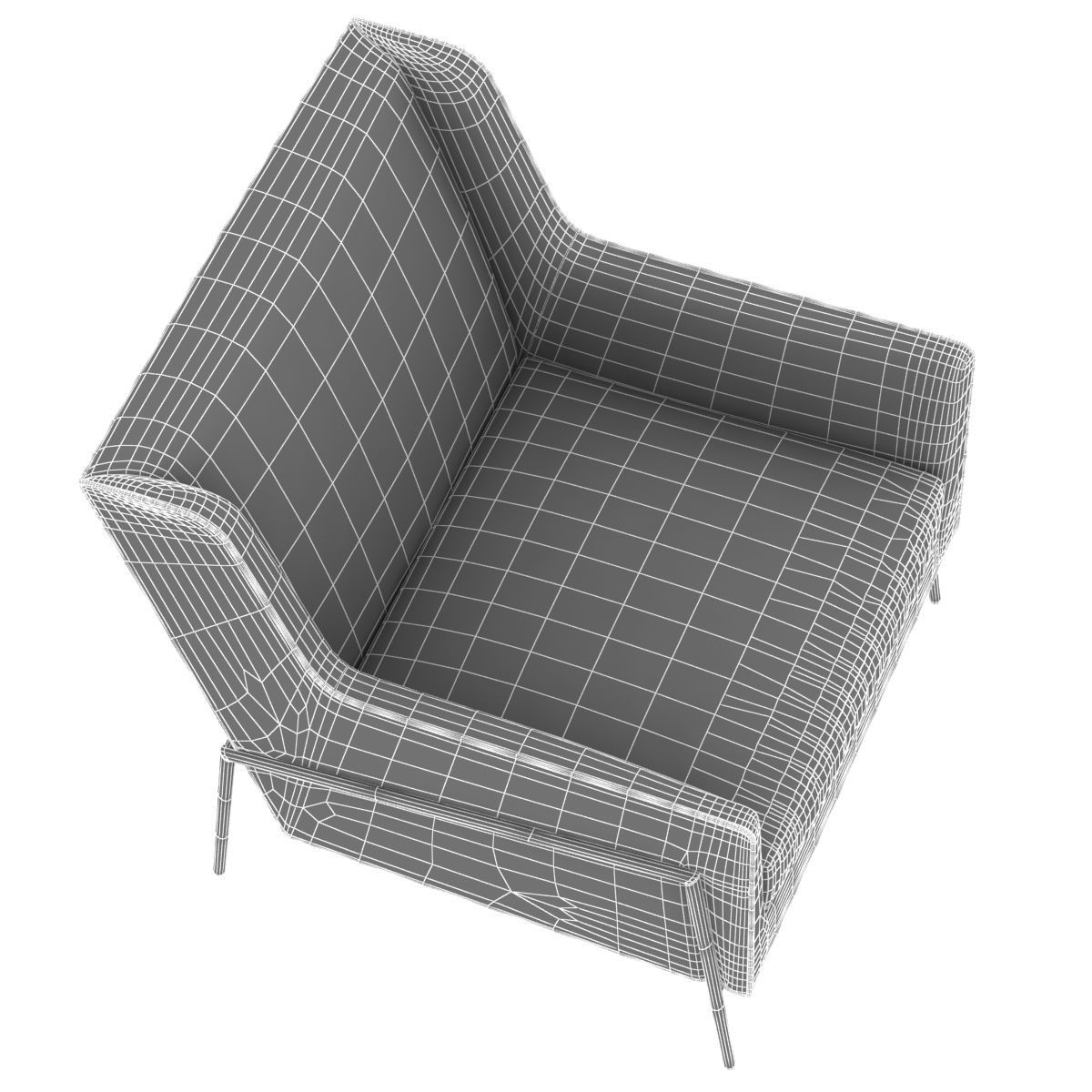 Restoration hardware PAGET WINGBACK CHAIR 3d model 3D model_9