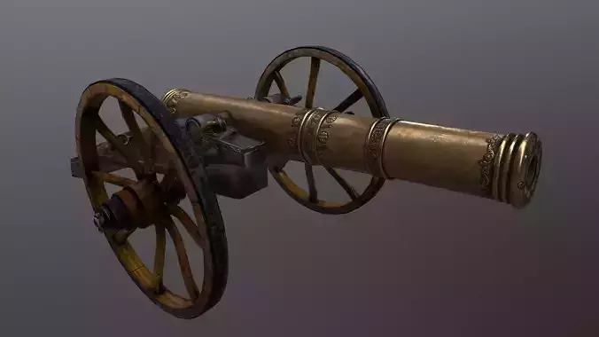 Gun low poly cannon