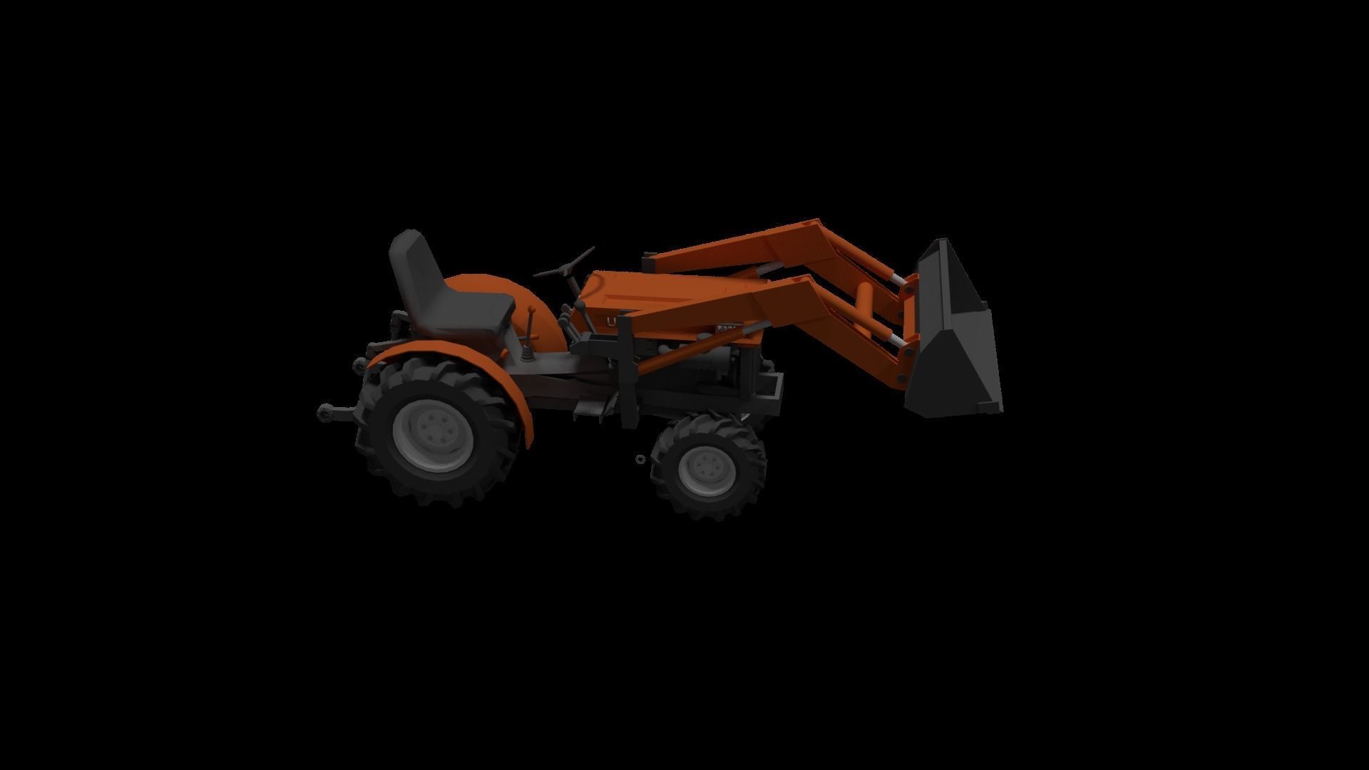 Tractor Kubota- Farm 3D model_4