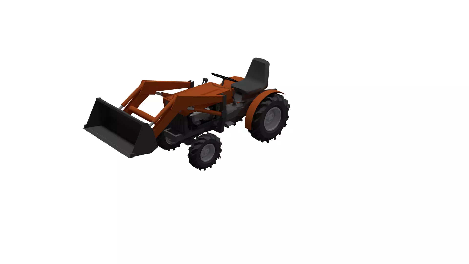 Tractor Kubota- Farm 3D model_0