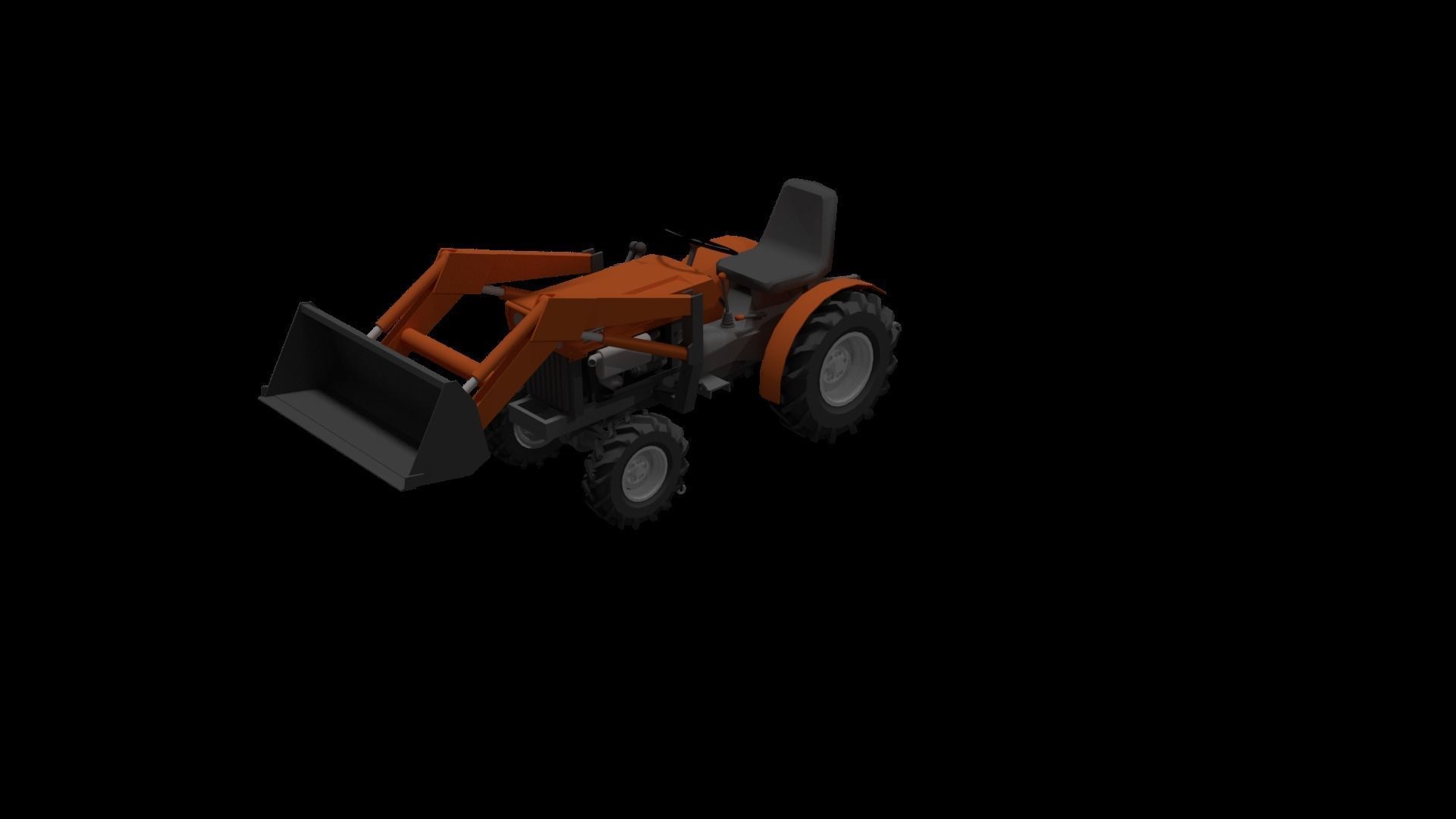 Tractor Kubota- Farm 3D model_1